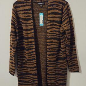 Forty Eight Women's Brown and Black Cardigan